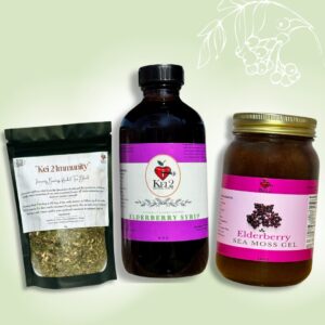 Immunity Boosting Bundle – Elderberry Sea Moss, Elderberry Syrup & Immunity Tea