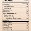 nutritional facts- ginger lemonade- sea moss infused